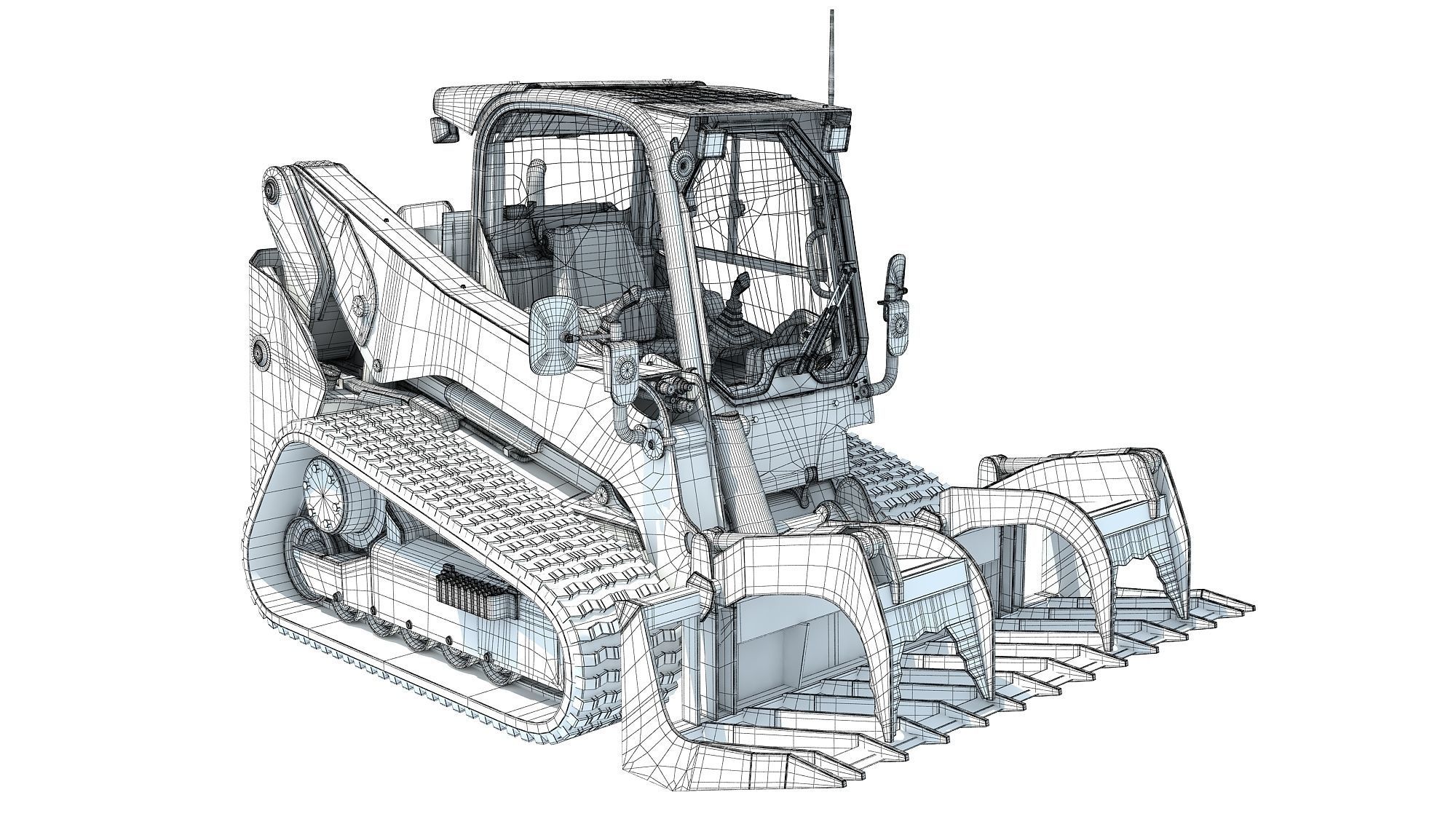 Manure Fork Skid Steer Loader 3D model_16