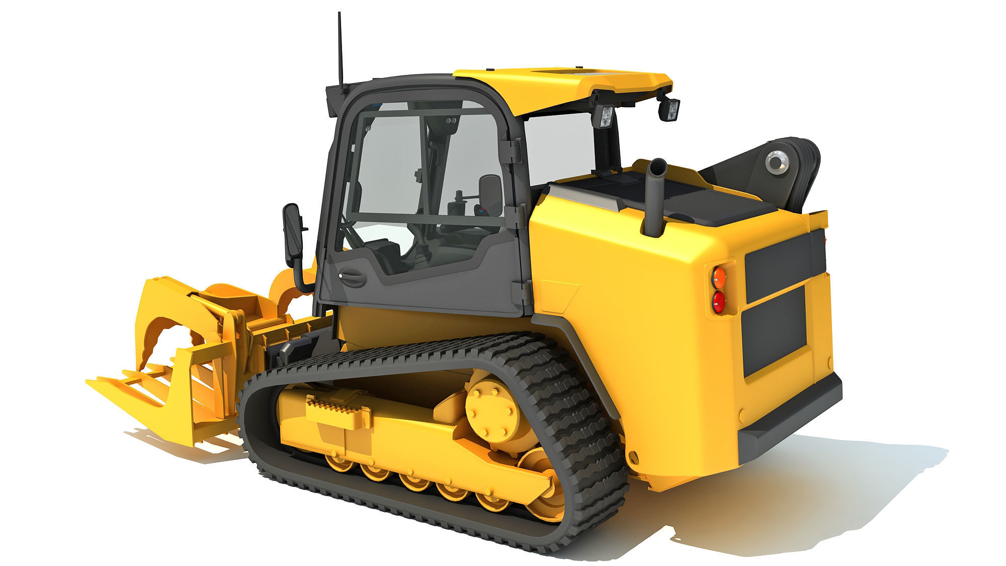Manure Fork Skid Steer Loader 3D model_2