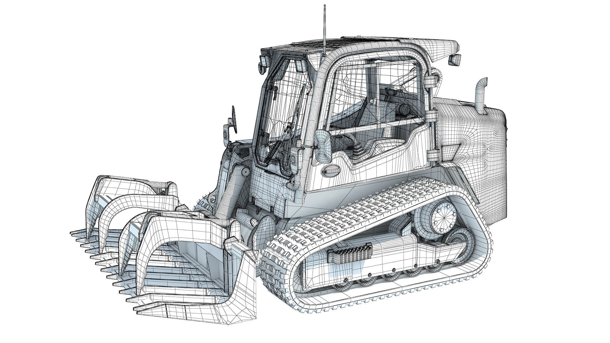 Manure Fork Skid Steer Loader 3D model_13