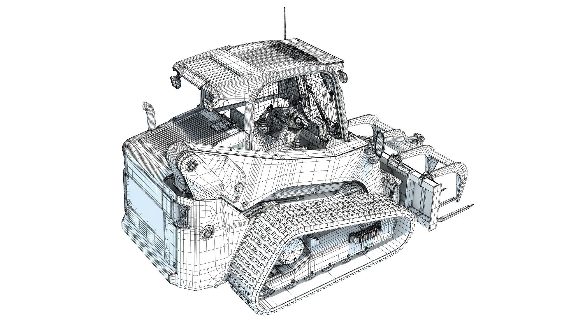 Skid Steer Loader Manure Fork 3D model_15