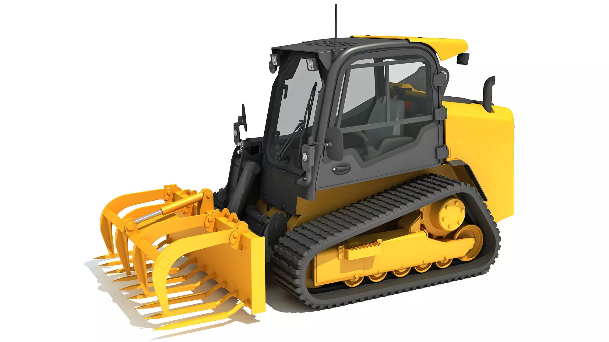 Skid Steer Loader Manure Fork 3D model_0