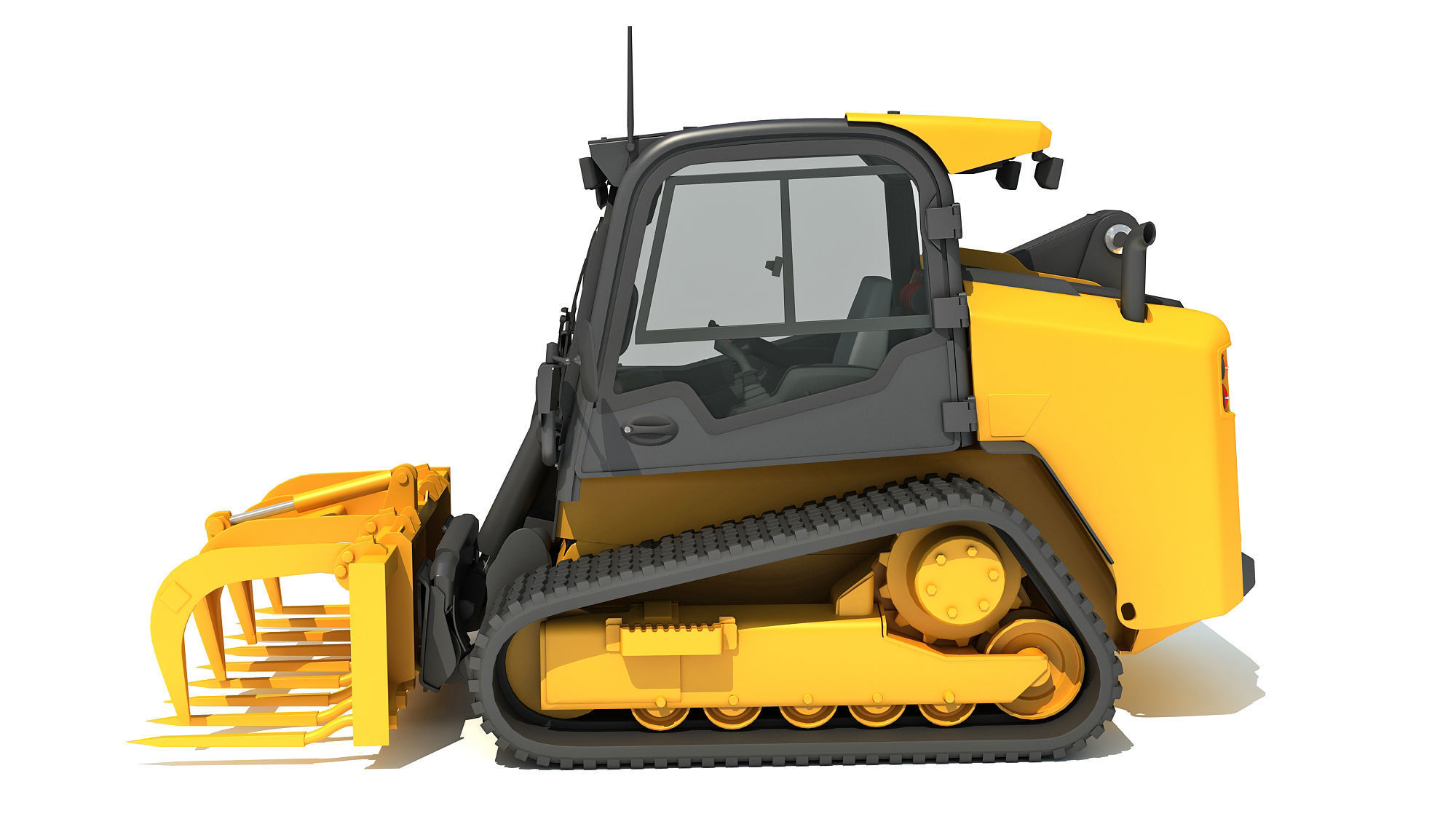 Skid Steer Loader Manure Fork 3D model_1