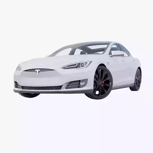 Tesla model S low poly 3D Low-poly 3D model