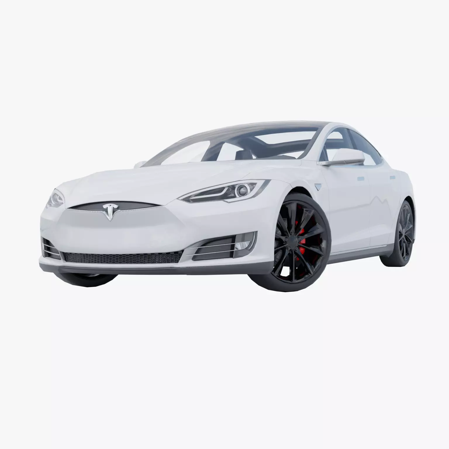 Tesla model S low poly 3D Low-poly 3D model_0