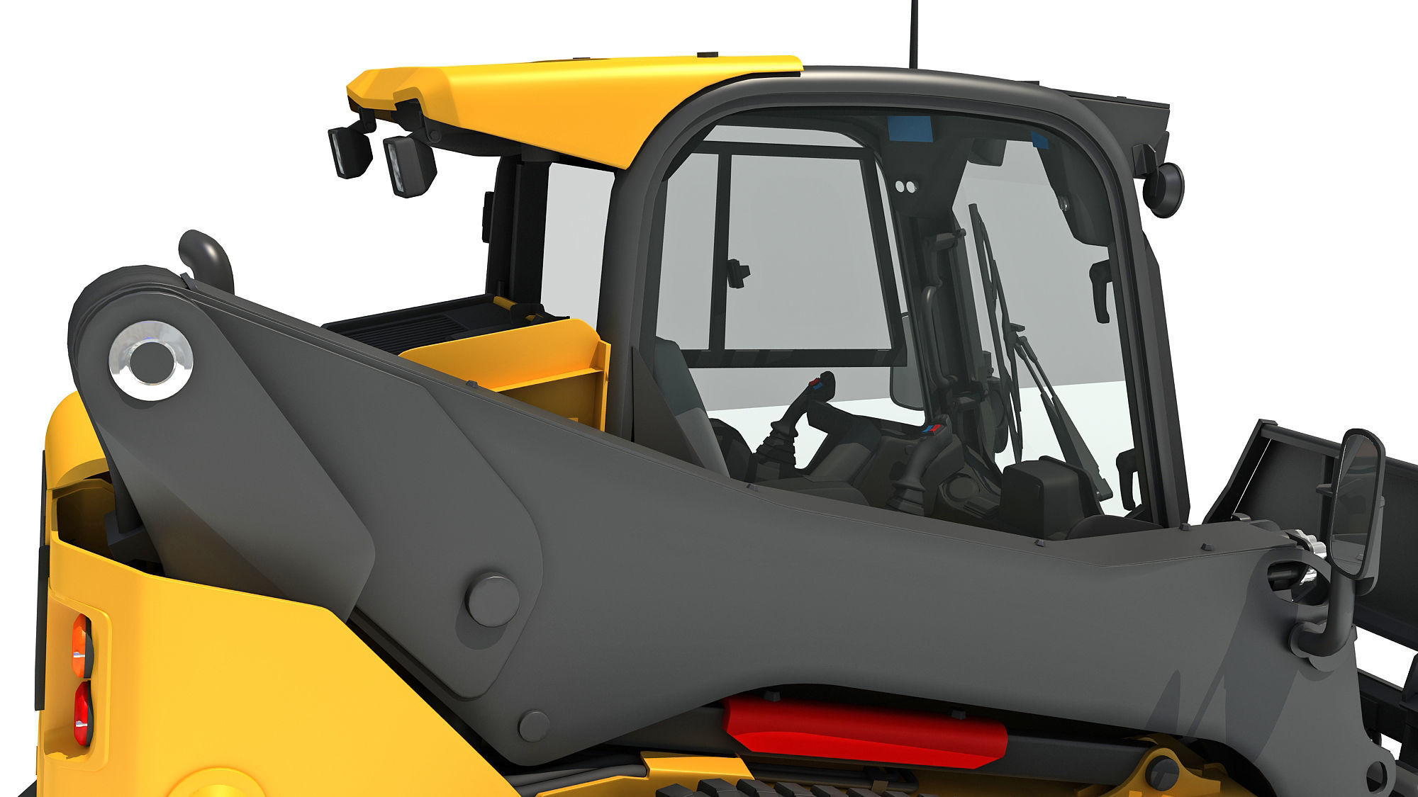 Tracked Skid Steer Loader Pallet Fork 3D model_12