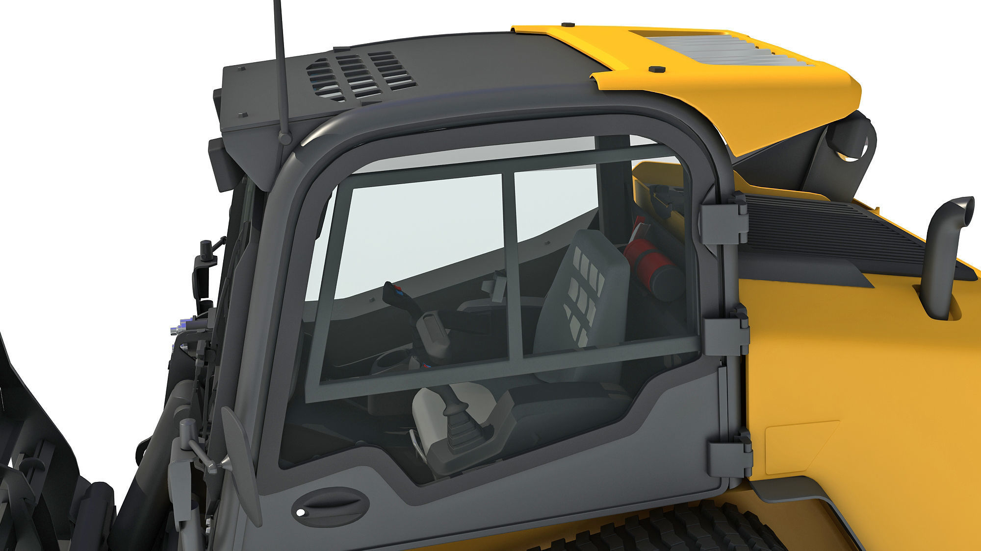 Tracked Skid Steer Loader Pallet Fork 3D model_11