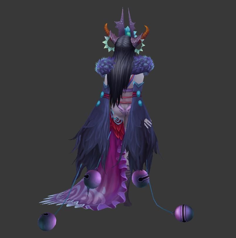 Xuan Nv ancient chinese pretty girl Low-poly 3D model_2