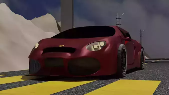 porsche sports car 3D model
