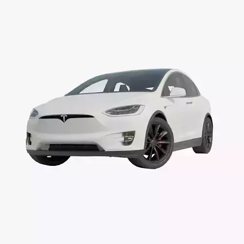 Tesla model X low poly Low-poly 3D model