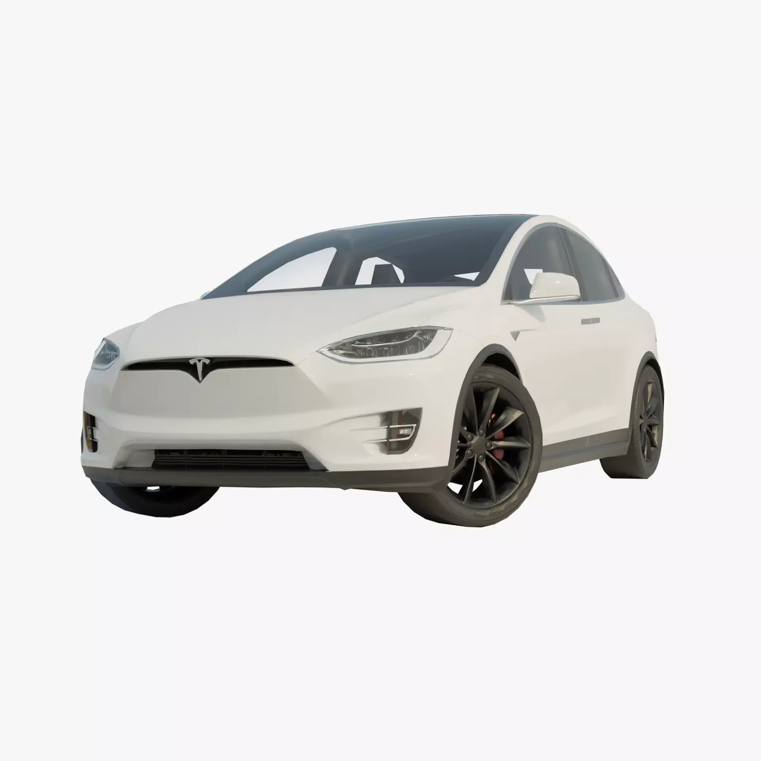 Tesla model X low poly Low-poly 3D model_0