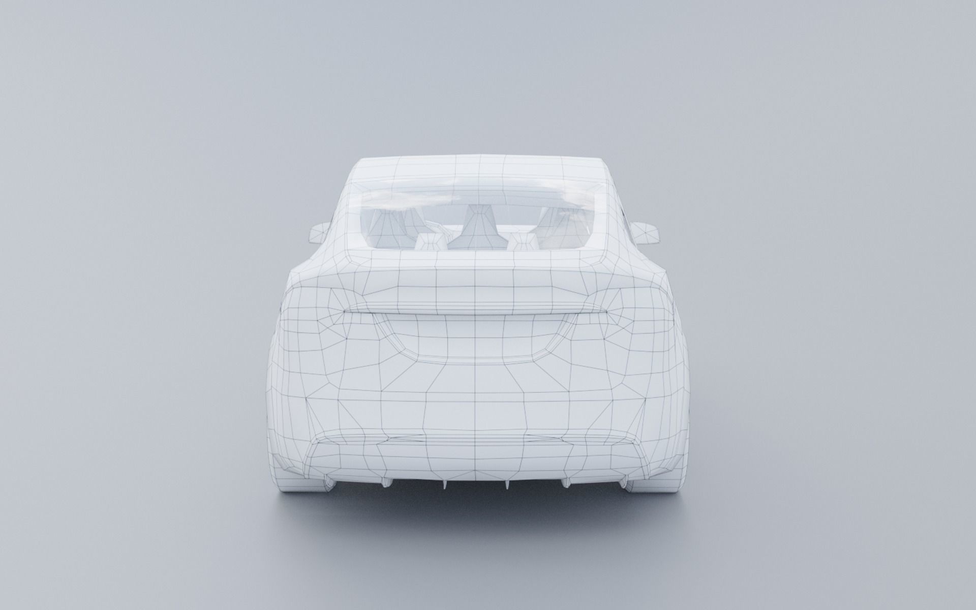 Tesla model X low poly Low-poly 3D model_12