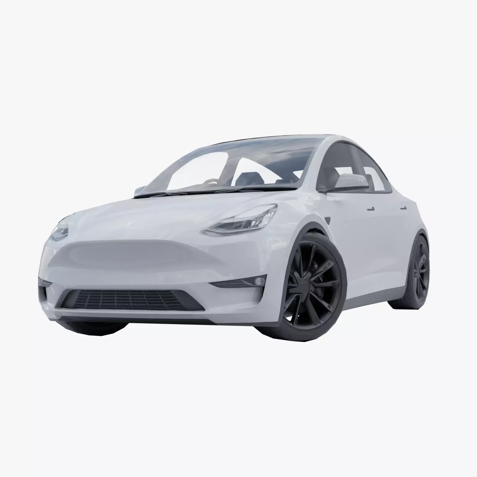 3D Tesla model Y low poly car Low-poly 3D model_0