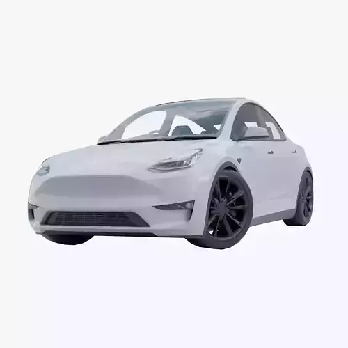 3D Tesla model Y low poly car Low-poly 3D model