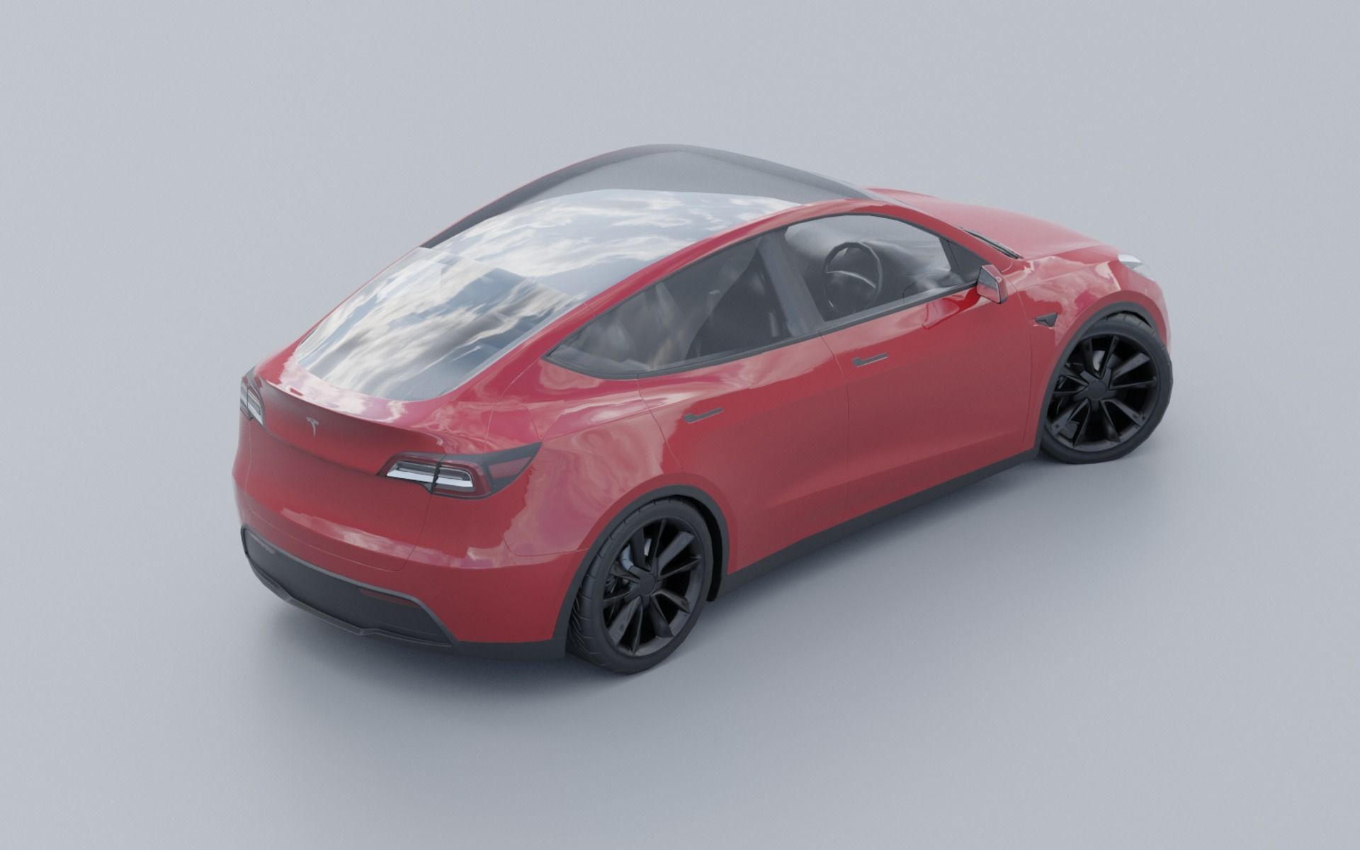 3D Tesla model Y low poly car Low-poly 3D model_6