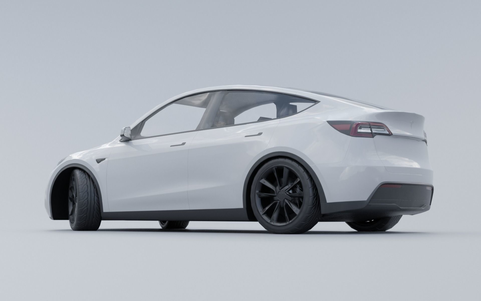 3D Tesla model Y low poly car Low-poly 3D model_2