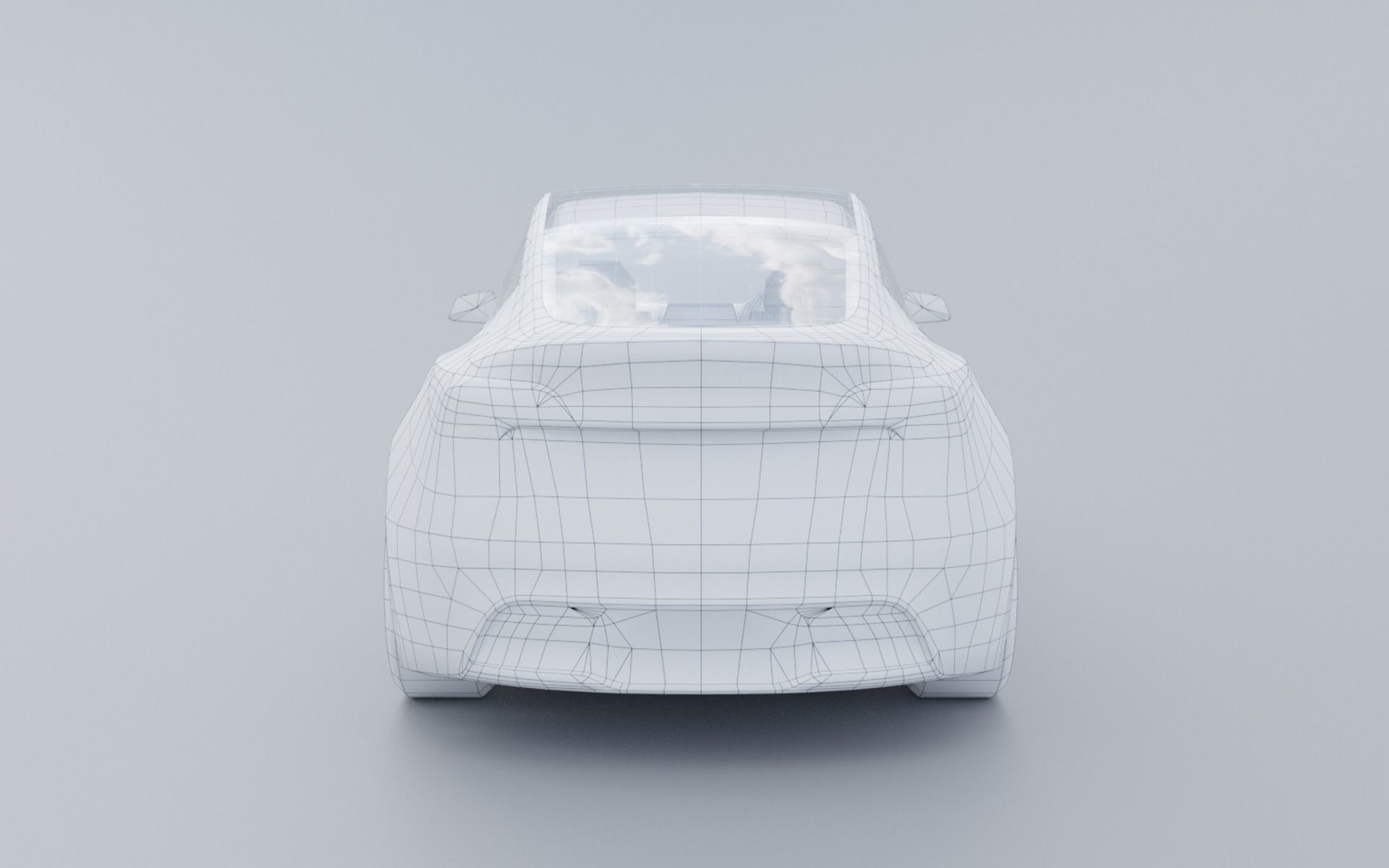 3D Tesla model Y low poly car Low-poly 3D model_12