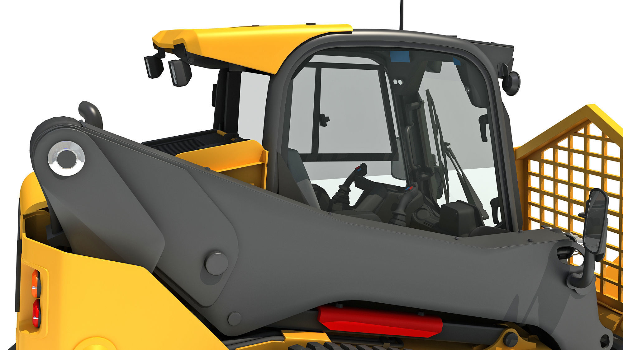 Skid Steer Loader Tree Cutter 3D model_12