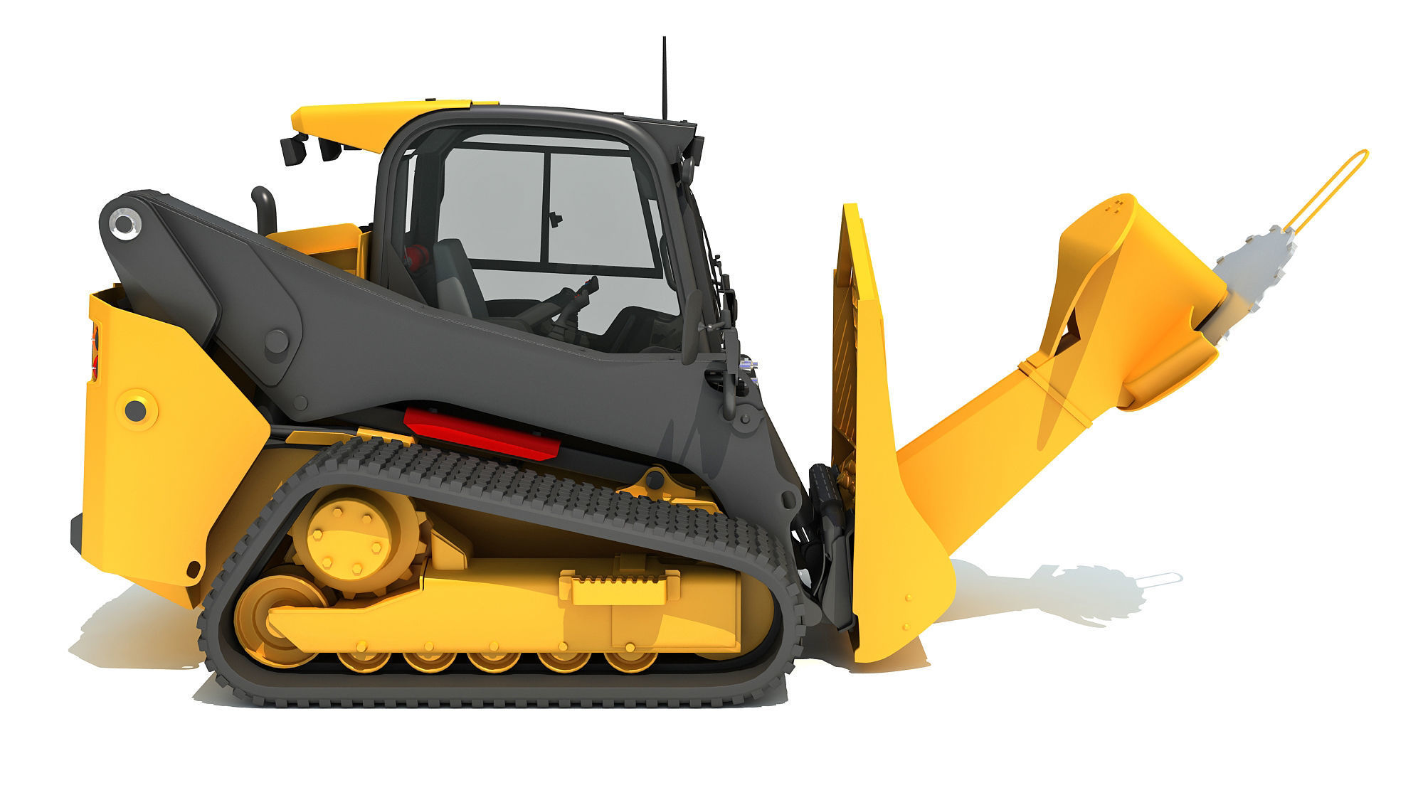 Skid Steer Loader Tree Cutter 3D model_6