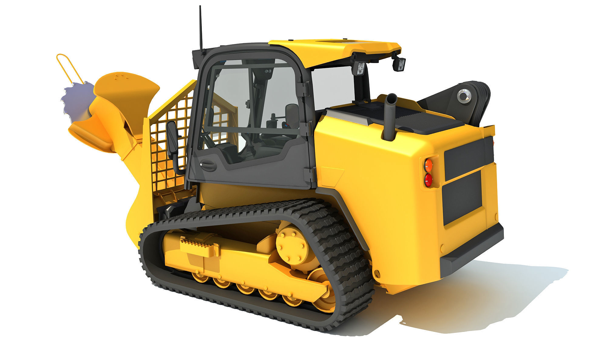 Skid Steer Loader Tree Cutter 3D model_2
