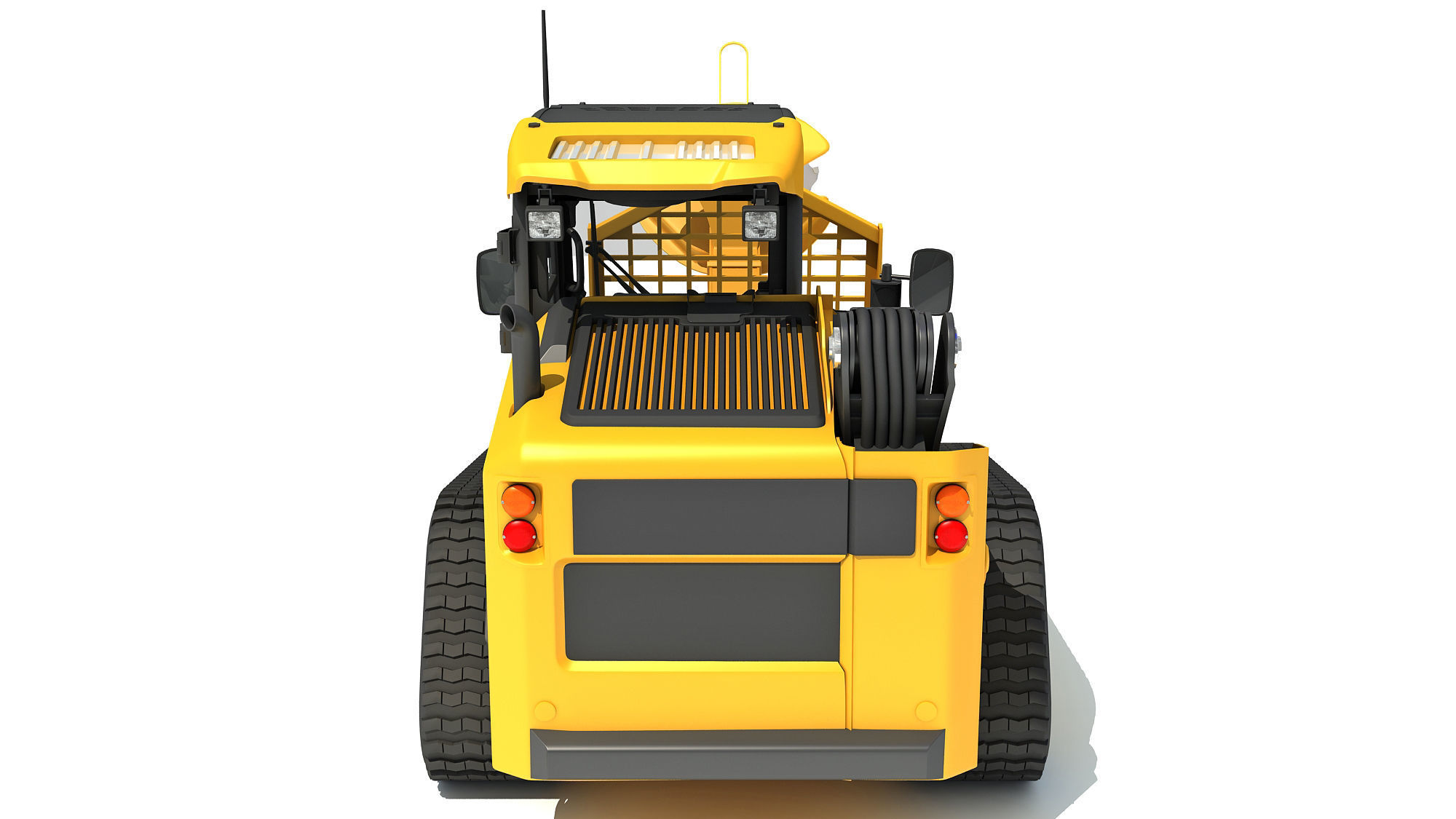 Skid Steer Loader Tree Cutter 3D model_3