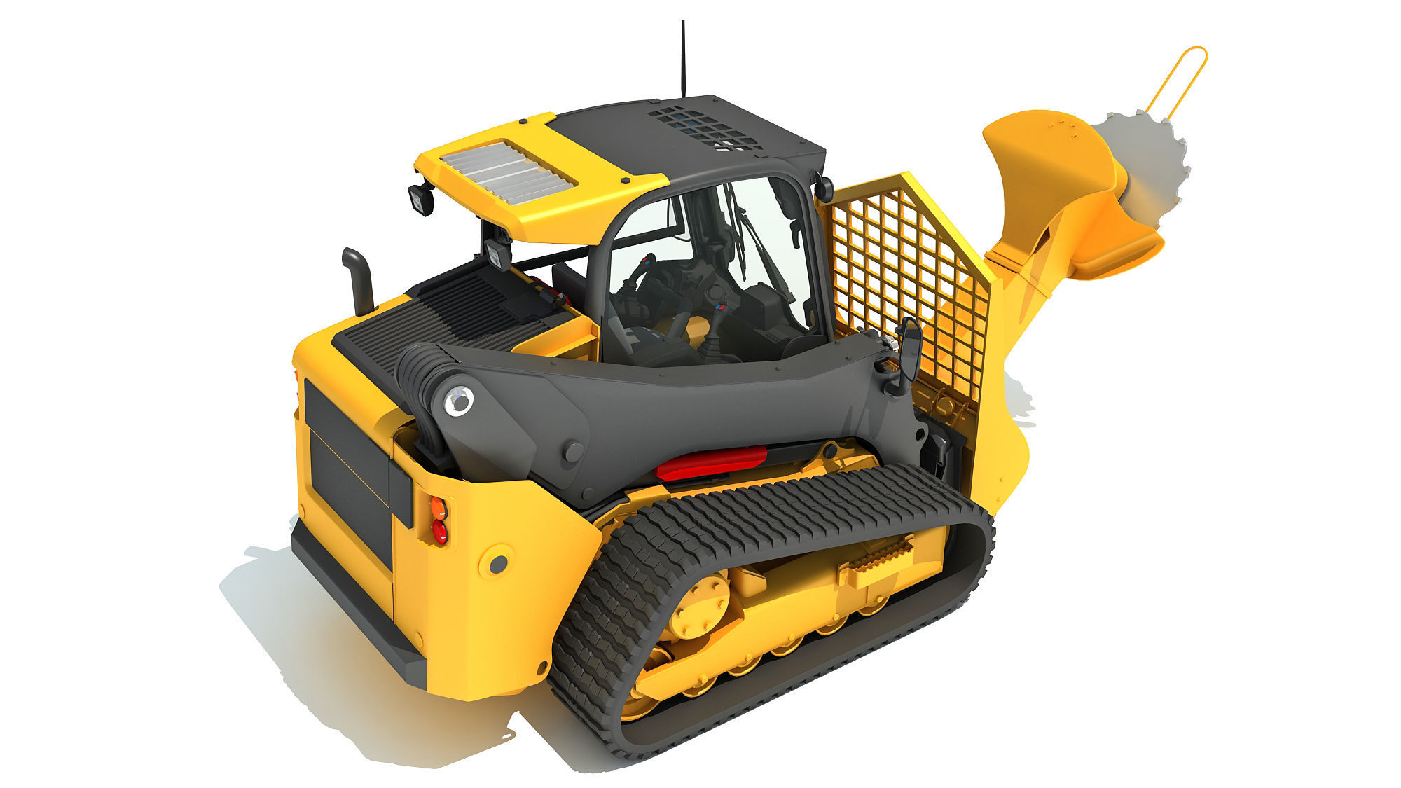 Skid Steer Loader Tree Cutter 3D model_5