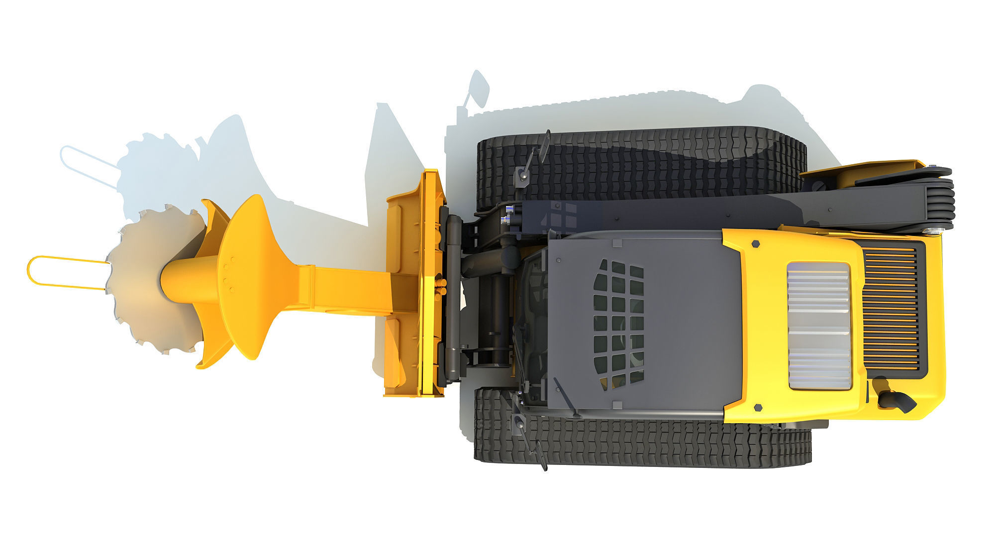 Skid Steer Loader Tree Cutter 3D model_10