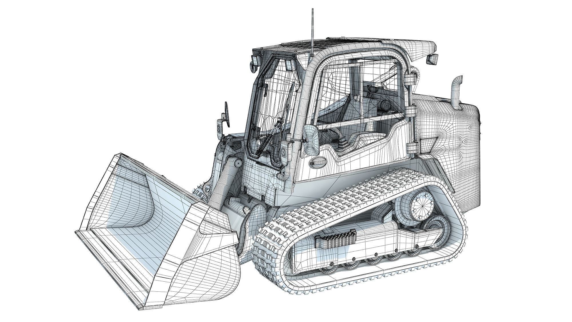 Mini Tracked Skid Loader 3D model_13