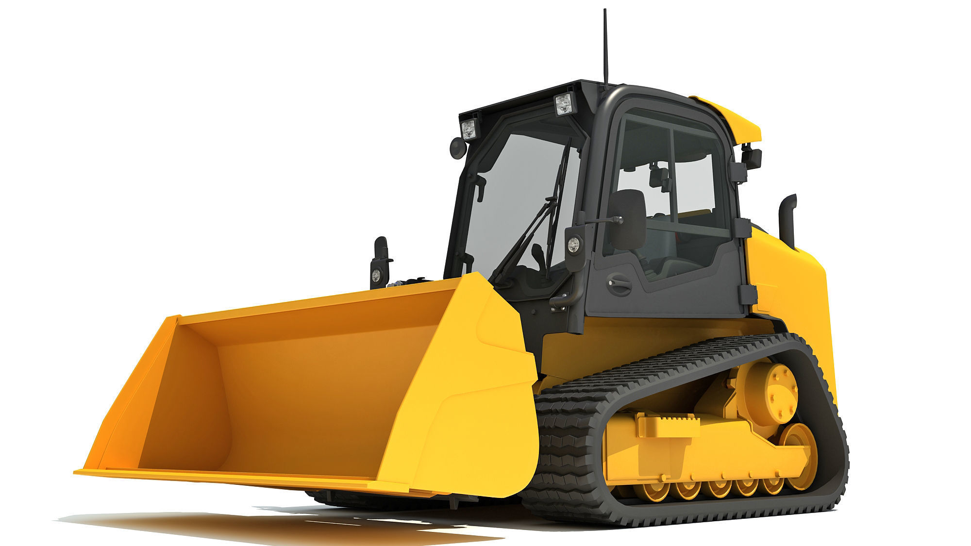 Mini Tracked Skid Loader 3D model_9