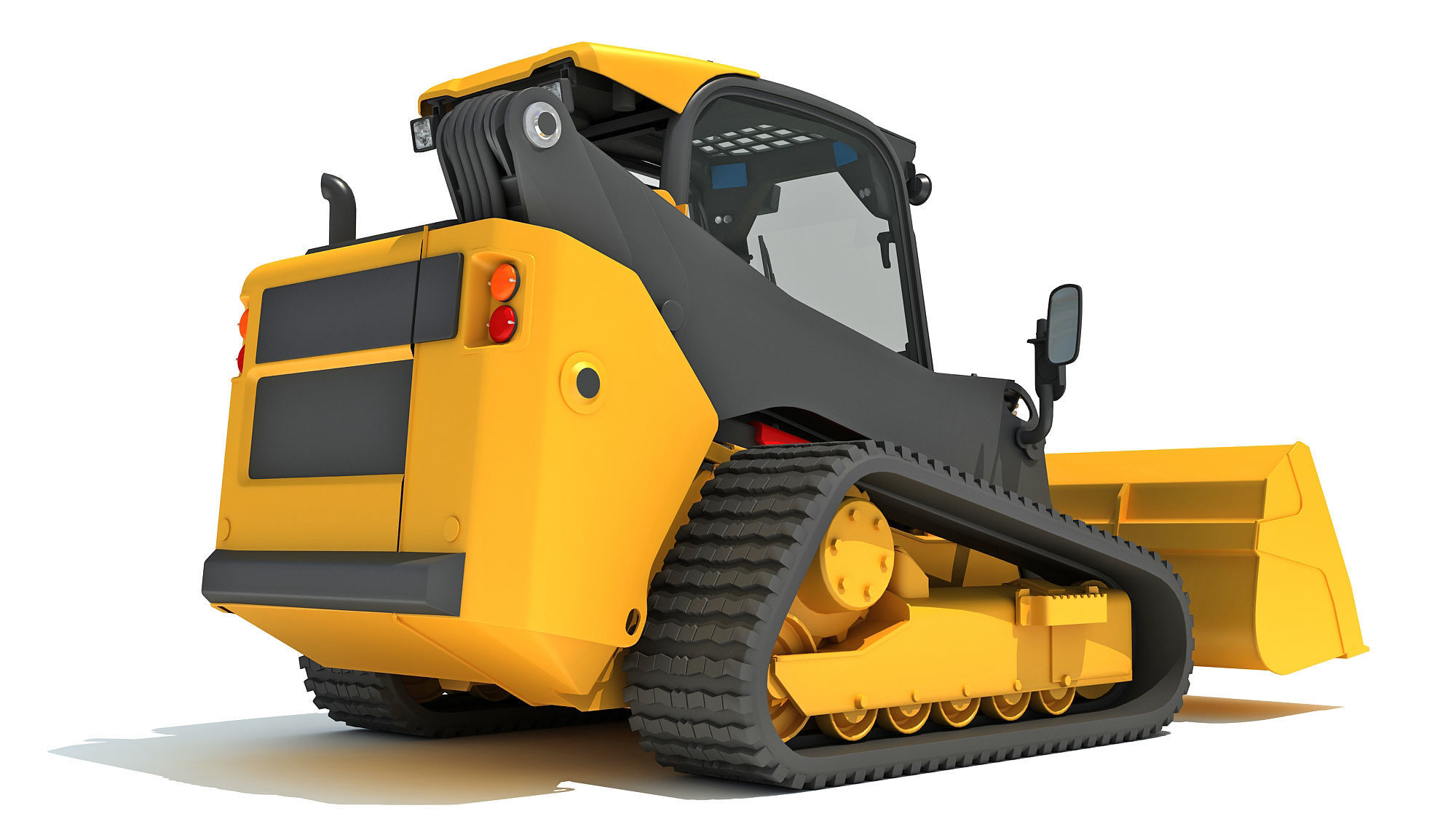 Mini Tracked Skid Loader 3D model_4