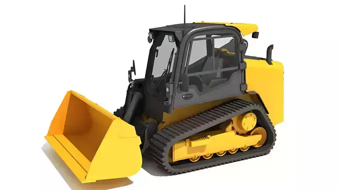 Mini Tracked Skid Loader 3D model