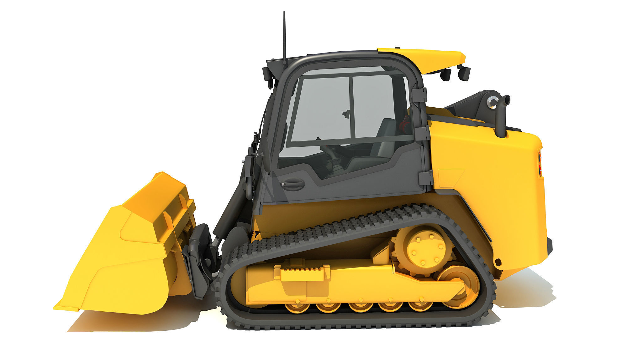 Mini Tracked Skid Loader 3D model_1