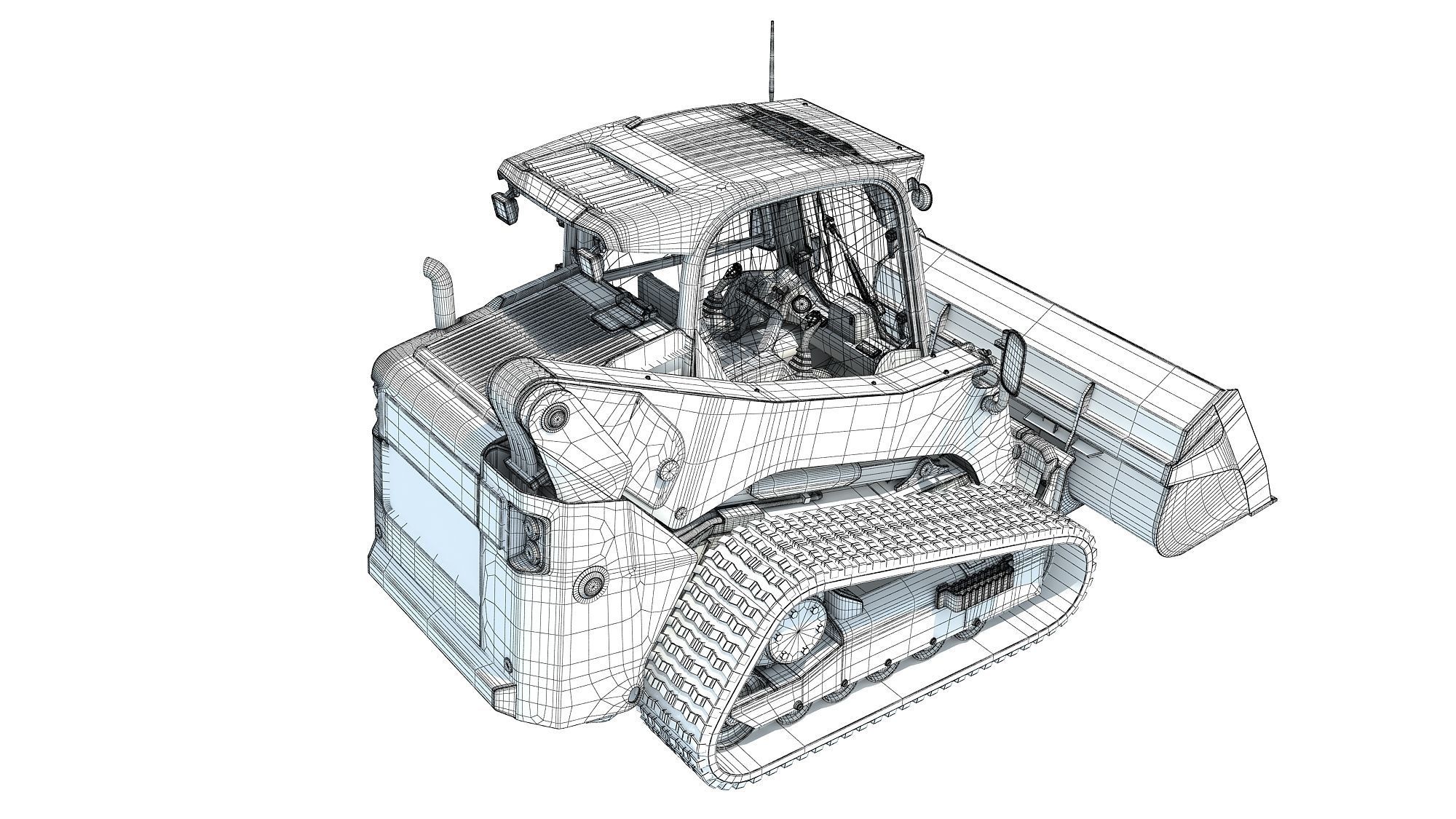 Mini Tracked Skid Loader 3D model_15