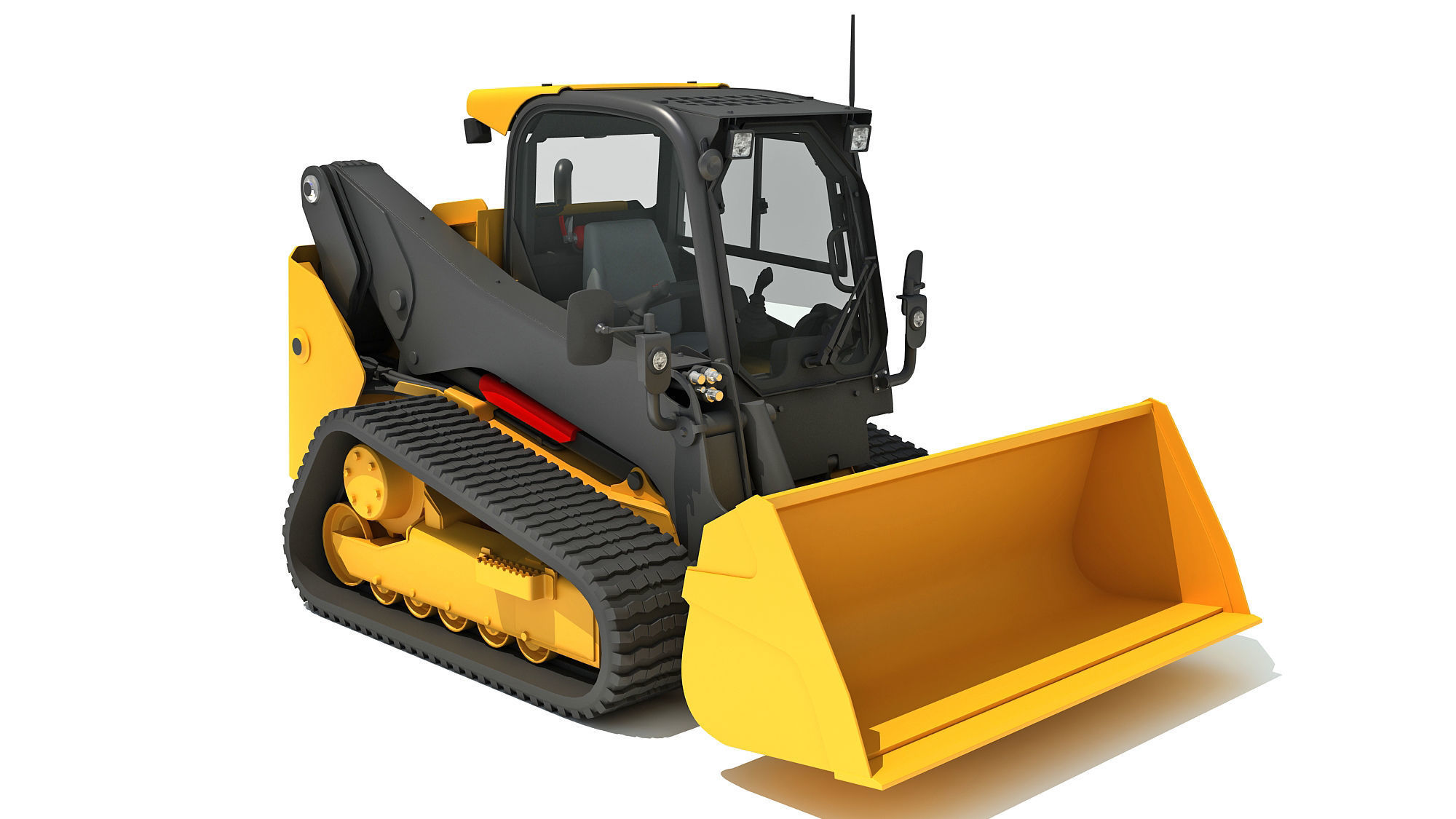 Mini Tracked Skid Loader 3D model_7