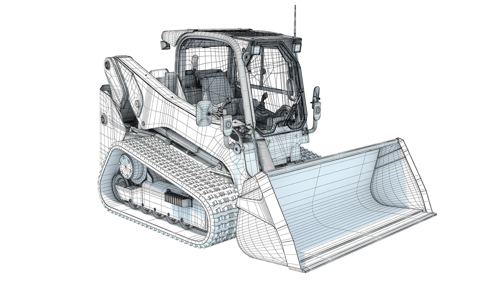 Mini Tracked Skid Loader 3D model_16