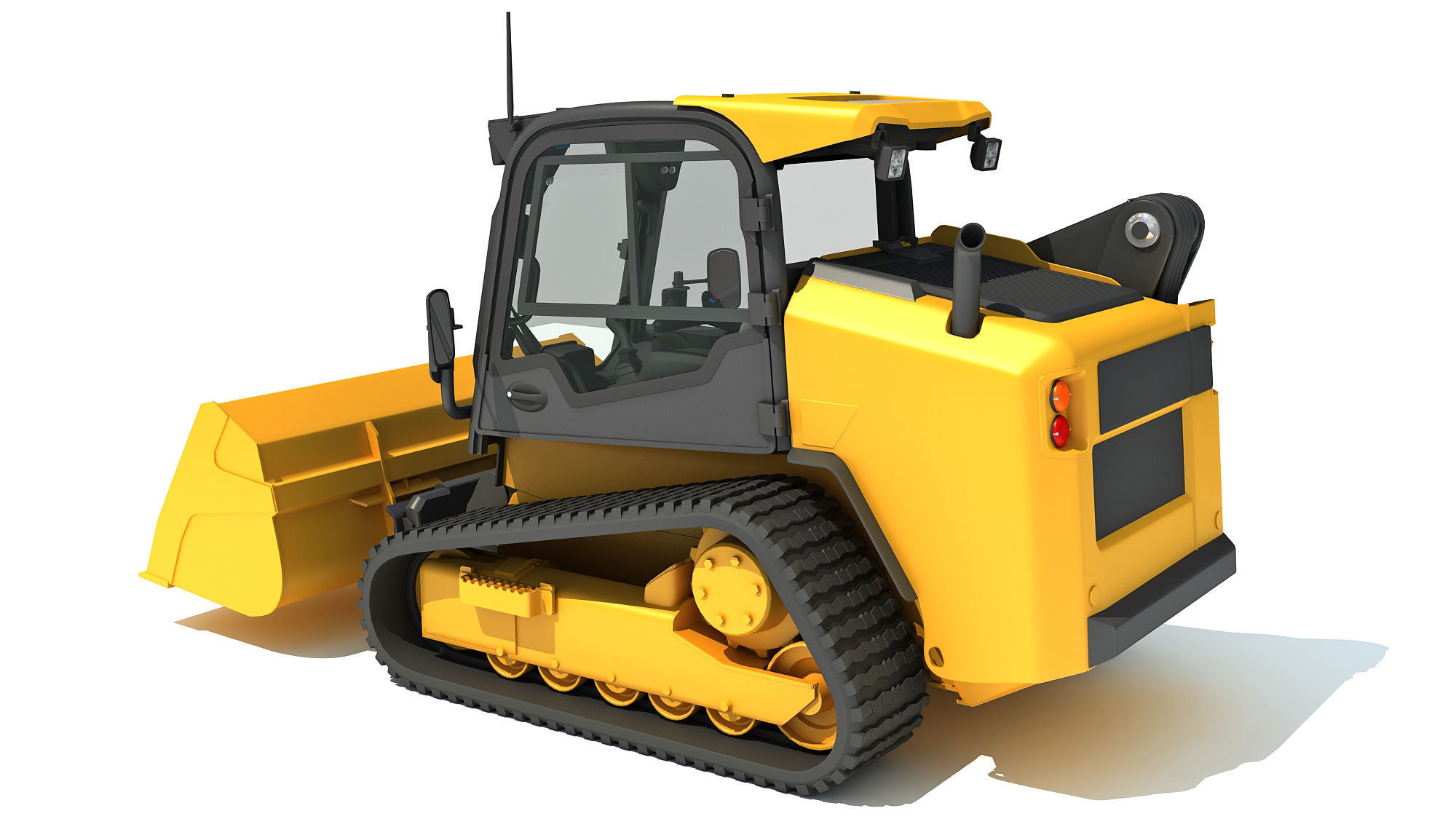 Mini Tracked Skid Loader 3D model_2