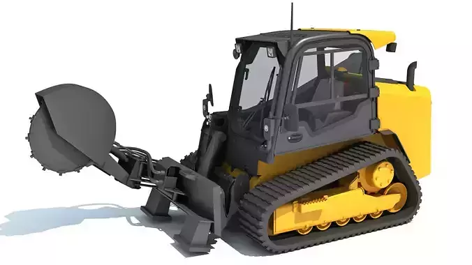 Skid Steer Stump Grinder Cutter 3D model