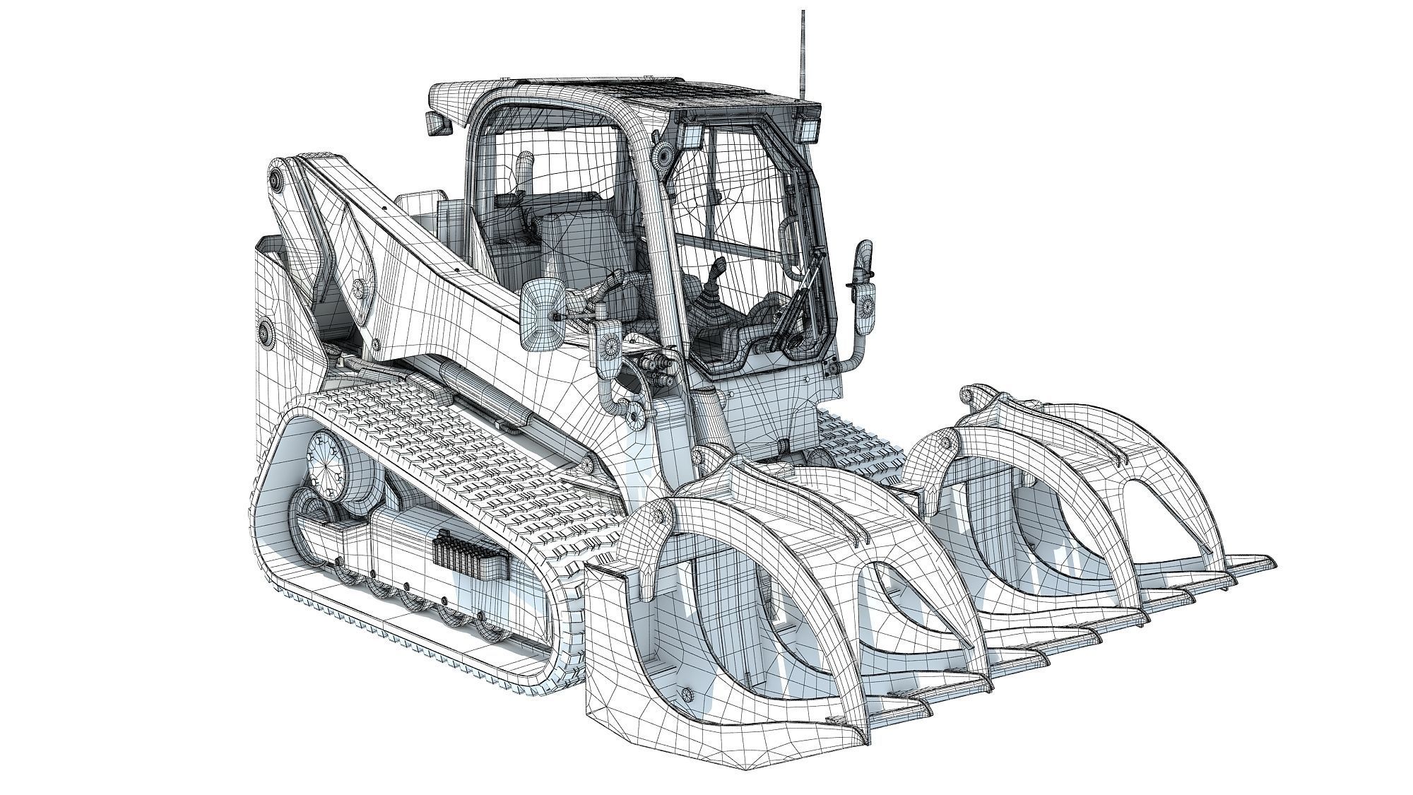 Log Fork Mini Skid Steer Loader 3D model_16
