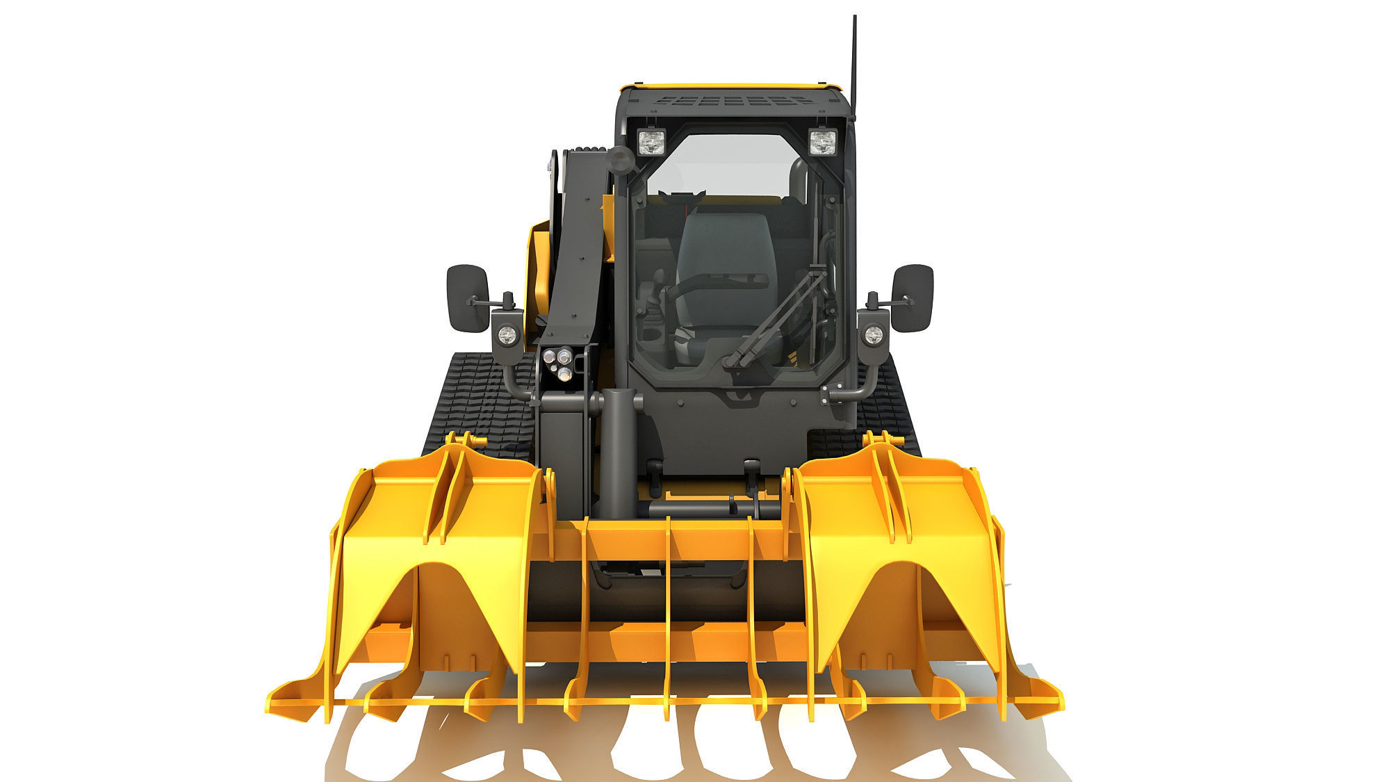Log Fork Mini Skid Steer Loader 3D model_8