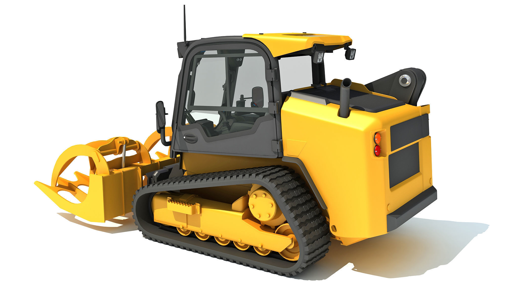 Log Fork Mini Skid Steer Loader 3D model_2