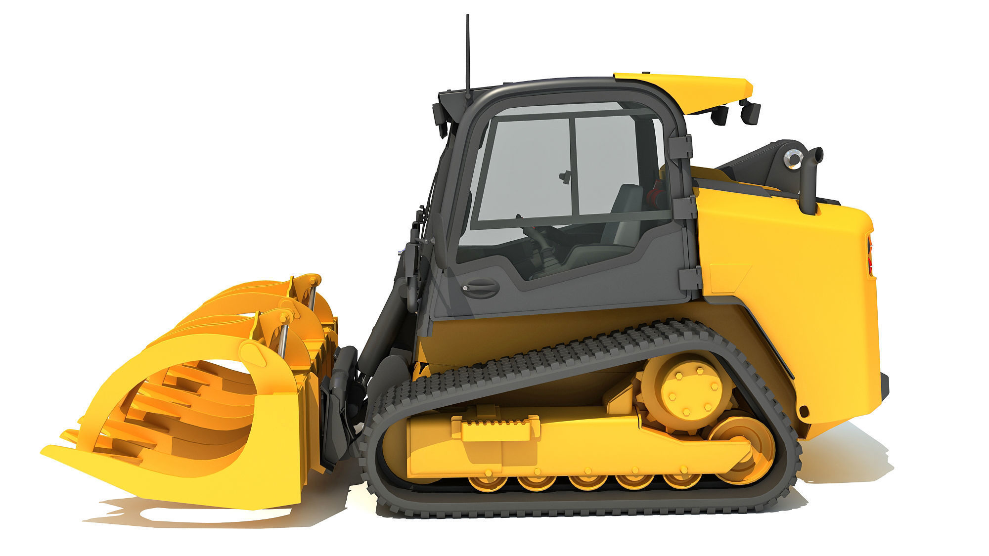 Log Fork Mini Skid Steer Loader 3D model_1