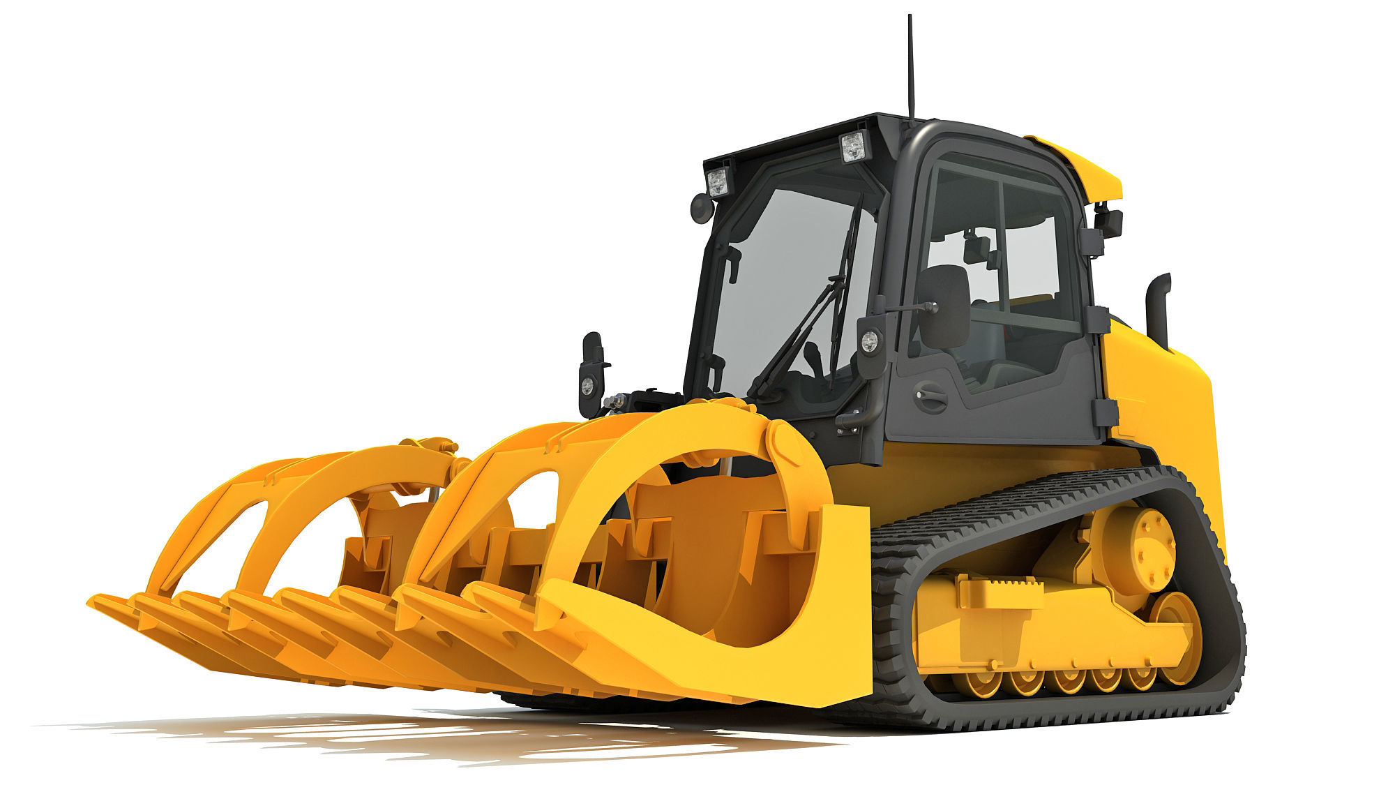 Log Fork Mini Skid Steer Loader 3D model_9