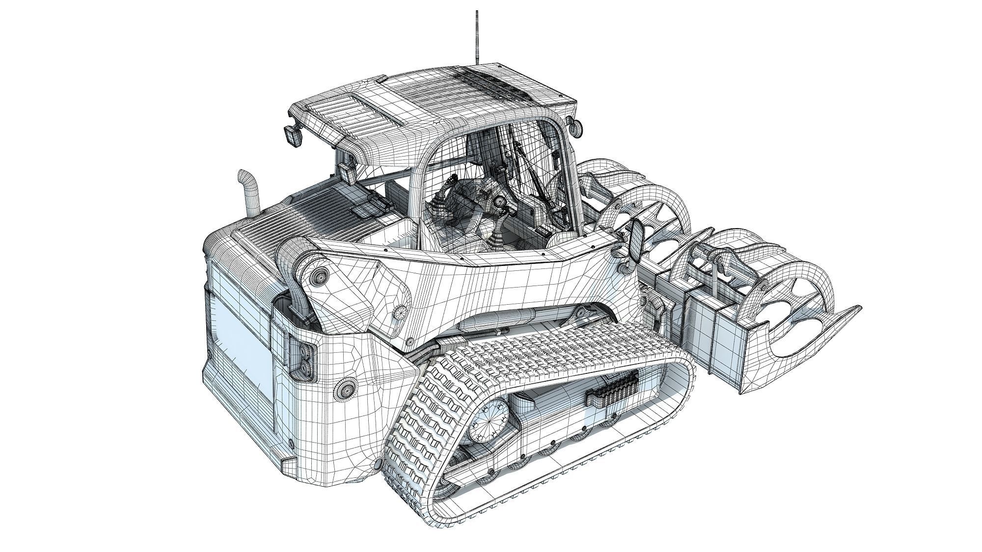 Log Fork Mini Skid Steer Loader 3D model_15