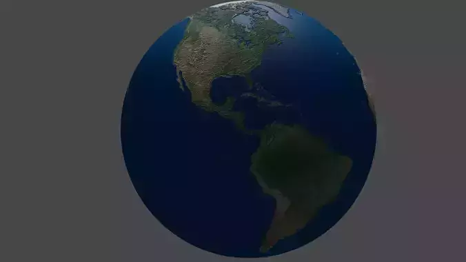 EARTH-Planet globe with continent of america Free 3D model