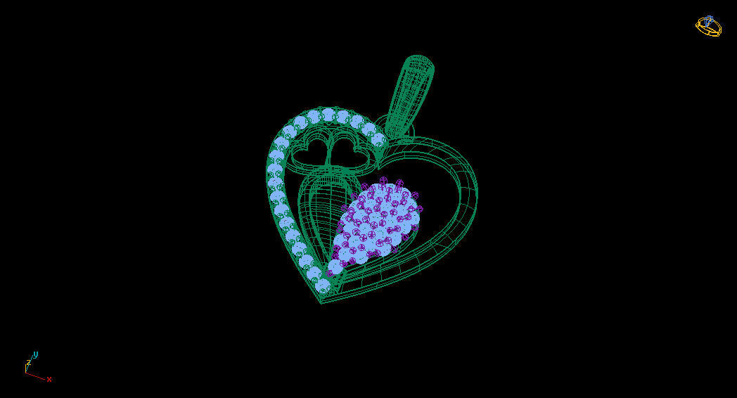 LOVE HEART PENDANT M 3D print model_4
