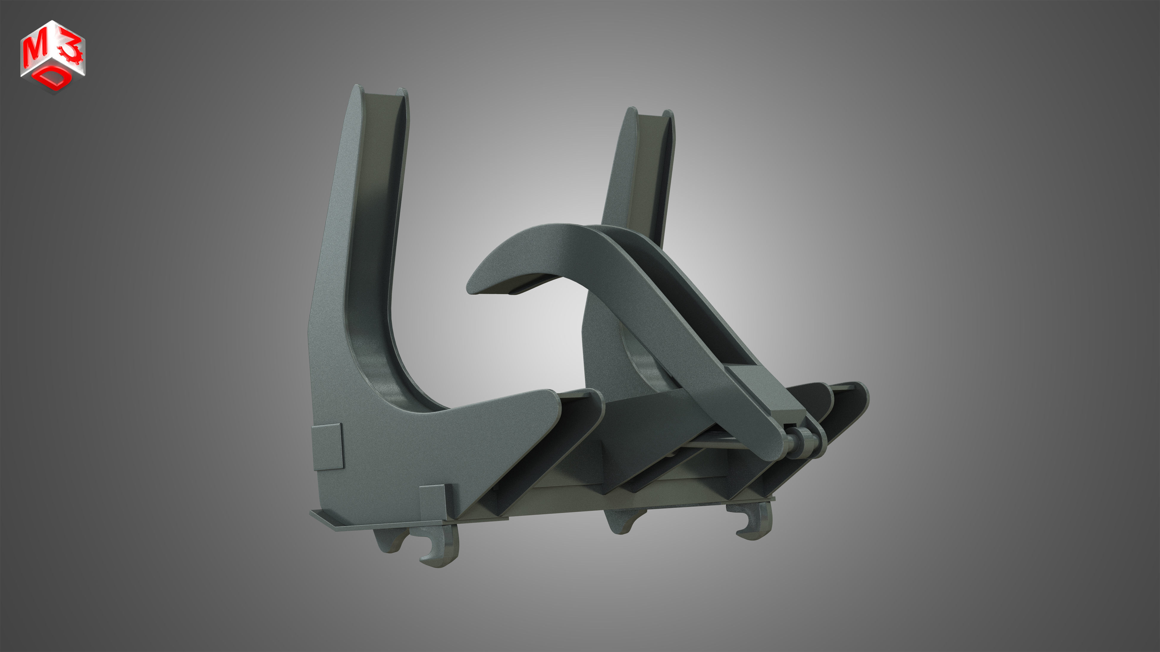 Log Fork - Stoll - Front Loader 3D model_3