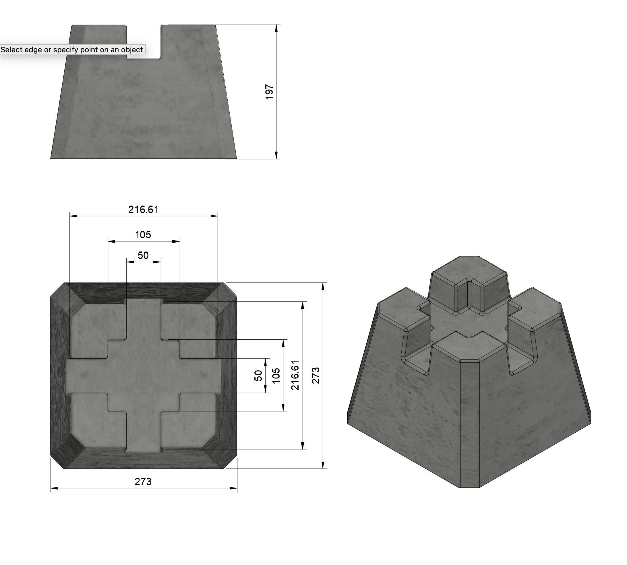 Mold for casting of deck blocks made of concrete 3D model 3D printable