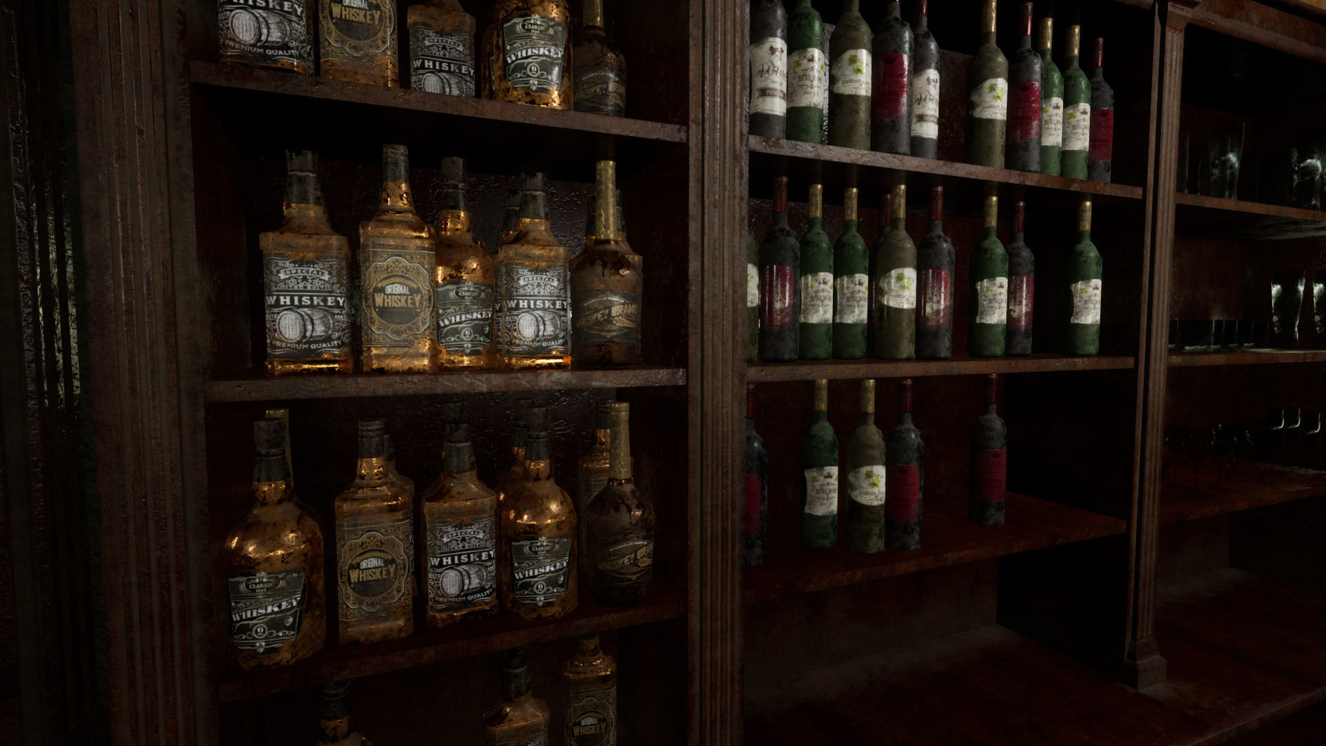 Abandoned Irish Pub Low-poly 3D model_15