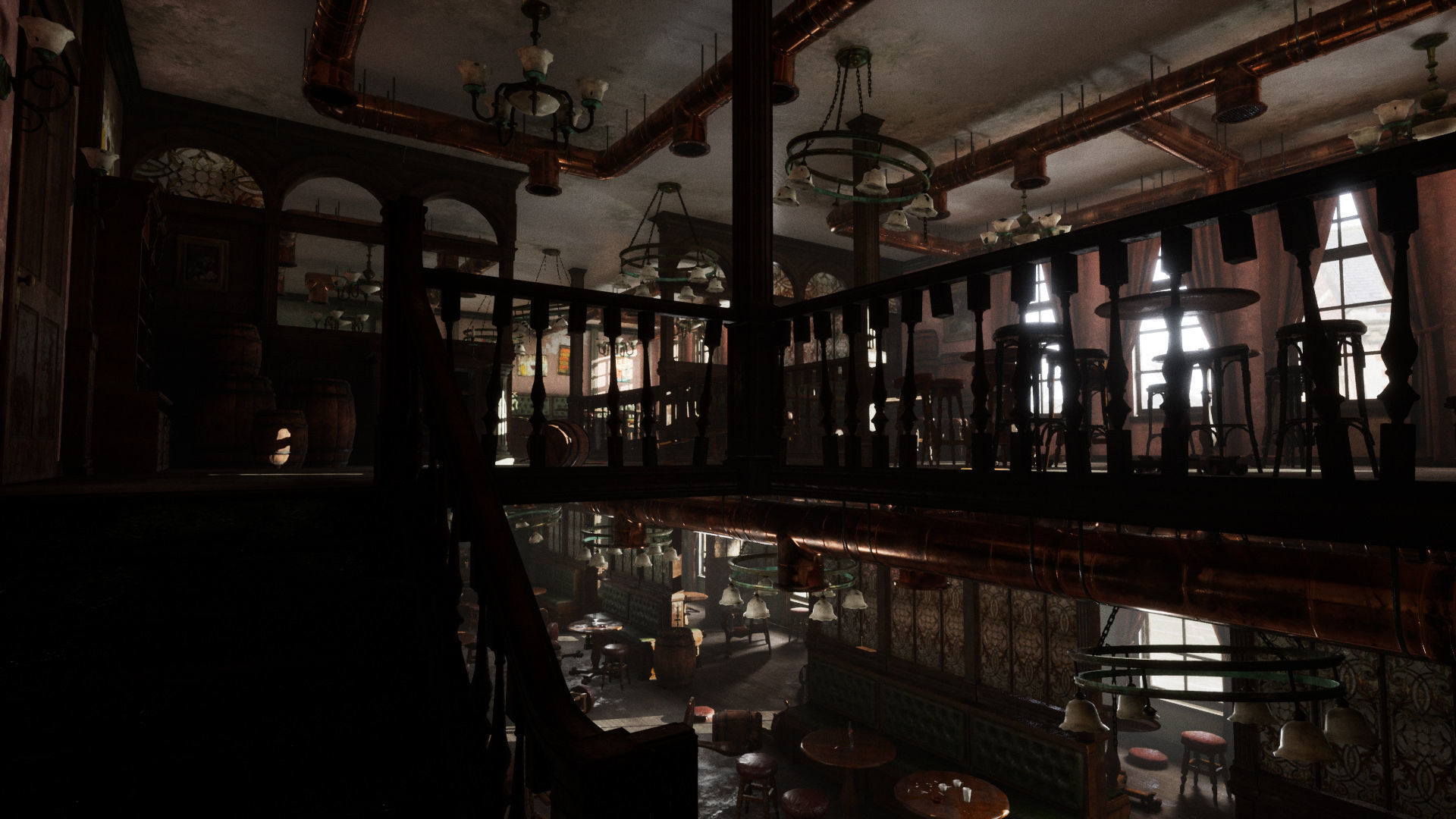 Abandoned Irish Pub Low-poly 3D model_13