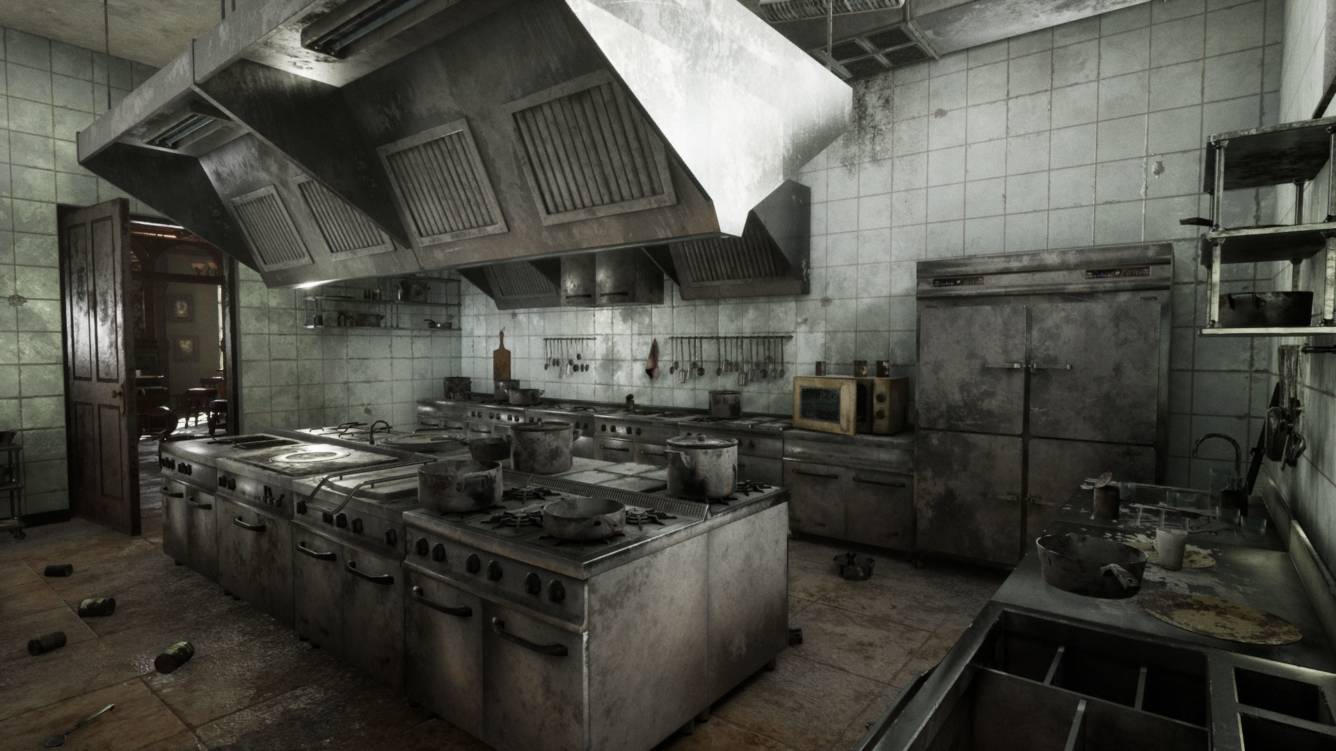 Abandoned Irish Pub Low-poly 3D model_4