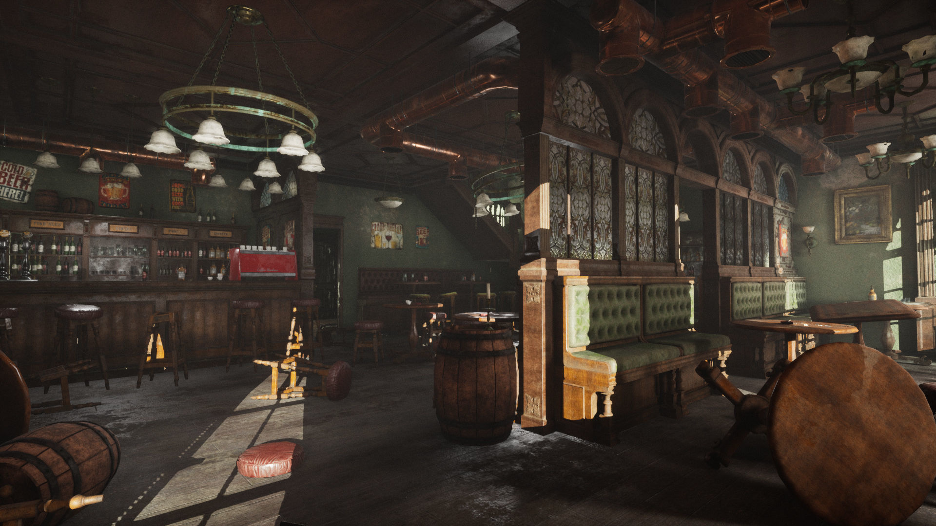 Abandoned Irish Pub Low-poly 3D model_1